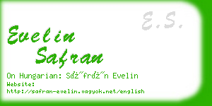 evelin safran business card